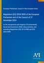 Text über EU-Regulierung zu ESG-Ratings auf blauem Hintergrund. Unten rechts ein Verlagssymbol in Weiß.