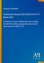 Text: European Commission, decision on state aid to Alitalia. Blau-orange Hintergrund, Logo unten rechts.