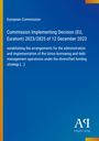 Text über eine EU-Entscheidung zur Finanzierung am 12. Dezember 2023, mit gelb-blauer Hintergrundgestaltung.