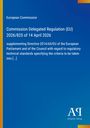 Titel: "Commission Delegated Regulation (EU) 2026/825 of 14 April 2026". Blauer Hintergrund, gelber Rand links.