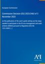 Text über EU-Entscheidung zur EMAS-Verordnung. Blaues Cover mit weißem Text und Logo "Antiphon Verlag" unten rechts.