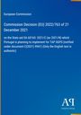 "European Commission Decision (EU) 2022/763 of 21 December 2021" auf blauem Hintergrund mit gelbem Rand. Links oben.