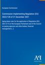 Text über EU-Verordnung von 2022, Datum 21. Dezember 2021. Logo von Antiphon Verlag auf blauem Hintergrund.