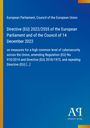 Text: "Directive (EU) 2022/2555 of the European Parliament of 14 December 2022." Blaues Cover mit gelbem Streifen.
