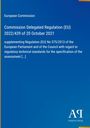 Europäische Kommission, Delegierte Verordnung (EU) 2022/439 vom 20. Oktober 2021. Einfache blaue Gestaltung.