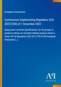 Commission Implementing Regulation (EU) 2022/2346, EU-Verordnungstext, blau, mit gelbem Rand links.