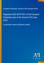"Regulation (EU) 2019/1021" in Weiß auf blauem Hintergrund, Text über EU-Richtlinie, unten rechts Logo "Antiphon Verlag".