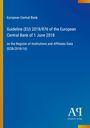 "Guideline (EU) 2018/876 der Europäischen Zentralbank vom 1. Juni 2018" auf blauem Hintergrund, Logo unten rechts.