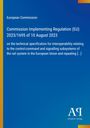 "Commission Implementing Regulation (EU) 2023/1695 of 10 August 2023" steht zentral auf blauem Hintergrund.