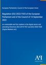 Regulation (EU) 2022/1925 beschreibt faire Märkte im digitalen Sektor. Unten rechts ist ein Logo mit "Antiphon Verlag".