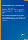 Europäische Verordnung (EU) 2021/56 zu Thunfischmanagement. Blaues Cover, gelber Rand links, Verlagssymbol unten rechts.