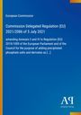 Titel: "Commission Delegated Regulation (EU) 2021/2086 of 5 July 2021". Blaues Cover, gelbe Kanten. Logo: "AP Antiphon Verlag".