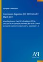 Text über EU-Kommissionsverordnung, blauer Hintergrund, links gelber Streifen, unten rechts weißes Logo "AΠ" für Antiphon Verlag.