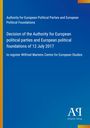Text zur Registrierung des Wilfried Martens Centre, Datum 12. Juli 2017. Blaues Design mit Logo "ΑΓ Antiphon Verlag".