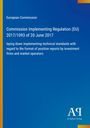 Cover der Europäischen Kommission über technische Standards für Berichte, blau mit gelbem Streifen links.