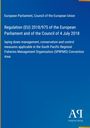Regulation (EU) 2018/975 über Fischerei-Management im SPRFMO-Gebiet. Blau mit Verlag-Logo "Antiphon Verlag".