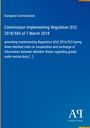 "Commission Implementing Regulation (EU) 2018/505 of 7 March 2018" auf blauem Hintergrund mit EU-Kommissionstext.