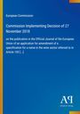 Europäische Kommission: Durchführungsbeschluss vom 27. November 2018 über Weinsektornamen. Blaues Hintergrunddesign.