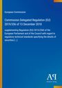 Europäische Kommission: Delegierte Verordnung (EU) 2019/356, ergänzt Verordnung (EU) 2015/2365. Blauer Hintergrund. 