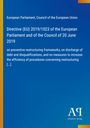 European Parliament: Directive (EU) 2019/1023 of the European Parliament and of the Council of 20 June 2019, Buch