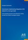 "Commission Implementing Regulation (EU) 2020/572" auf blauem Hintergrund, Antiphon Verlag-Logo unten rechts.