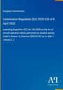"Commission Regulation (EU) 2020/535 of 8 April 2020" auf blauem Hintergrund; Antiphon Verlag-Logo unten.