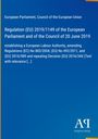 Regulation (EU) 2019/1149 zur Errichtung einer Europäischen Arbeitsbehörde, Änderung und Aufhebung von Entscheidungen. Blaues Layout.