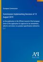 European Commission: Commission Implementing Decision of 12 August 2019, Buch