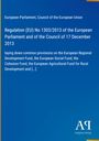 Europäische Verordnung (EU) Nr. 1303/2013 über gemeinsame Bestimmungen; blau-weißer Hintergrund, Verlagslogo.