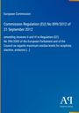 Text: "European Commission, Commission Regulation (EU) No 899/2012 of 21 September 2012..." Blaues Cover mit Logos.
