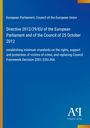 Titel: Directive 2012/29/EU. Ein blaues Cover mit gelben Akzenten, Antiphon Verlag-Logo unten rechts.