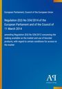 Europäische Parlaments- und Ratsverordnung (EU) Nr. 334/2014 vom 11. März 2014. Blauer Hintergrund, Verlag unten.