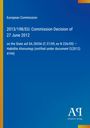 „European Commission“, „2013/198/EU: Commission Decision of 27 June 2012“, blauer Hintergrund, gelber Rand links.