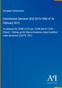 "Entscheidung der Kommission (EU) 2015/1586 zur Einrichtung des Flughafens Gdynia-Kosakowo, 26. Februar 2015, blaues Layout."