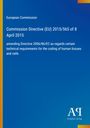 Cover der Europäischen Kommission: „Commission Directive (EU) 2015/565 of 8 April 2015.“ Blau mit Logo rechts unten.