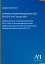 Text auf blauem Hintergrund: "European Commission", "Commission Implementing Decision (EU) 2015/219 of 29 January 2015". Links vertikaler gelber Streifen. Unten: Logo "AR Antiphon Verlag".