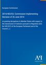 Text: European Commission, 2014/403/EU: Commission Implementing... Blaues Design mit Logo "AQ".