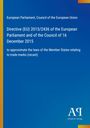 Directive (EU) 2015/2436 des EU-Parlaments zur Angleichung der Markenrechte. Blauer Hintergrund, Verlagslogo unten.