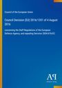 „Council of the European Union. Council Decision (EU) 2016/1351 of 4 August 2016...” Blauer Hintergrund, Verlagslogo unten.
