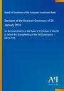Entscheidung des Gouverneursrats vom 20. Januar 2016 über Änderungen der Verfahrensordnung. Blauer Hintergrund.