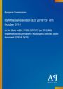 "Commission Decision (EU) 2016/151 of 1 October 2014" steht groß auf einem blauen Hintergrund.