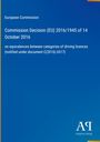 „Commission Decision (EU) 2016/1945 of 14 October 2016“, EU und Antiphon Verlag erwähnt. Blauer Hintergrund.