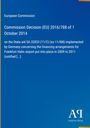 Titel: "Commission Decision (EU) 2016/788 of 1 October 2014". Blaues Design mit Verlagslogo unten rechts.