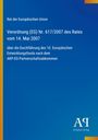 Text: "Verordnung (EG) Nr. 617/2007 des Rates vom 14. Mai 2007"; blaues Cover, weißer Text, Logo unten rechts.