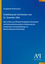 Text oben: "Europäische Kommission Empfehlung der Kommission vom 22. Dezember 2006". Hintergrund in Blau mit gelbem Rand.