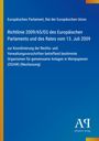 Richtlinie 2009/65/EG, Europäisches Parlament; gelber Rand links, blauer Hintergrund, Logo in der Ecke unten rechts.