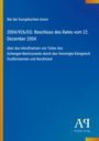 Text: "Rat der Europäischen Union, 2004/926/EG: Beschluss des Rates vom 22. Dezember 2004." Unten rechts Logo "Antiphon Verlag". Hintergrund: Blau mit gelbem Streifen.