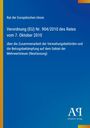 Text: Verordnung (EU) Nr. 904/2010 über Zusammenarbeit zur Betrugsbekämpfung. Blauer Hintergrund mit gelbem Streifen.