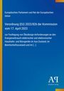 Europäische Union, Verordnung (EU) 2023/826 vom 17. April 2023, Ökodesign-Anforderungen. Blaue Fläche, gelber Rand.