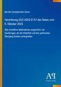 Verordnung (EU) 2023/2147, Rat der Europäischen Union, blaue Hintergrund mit gelbem und orangem Rand, Logo unten rechts.